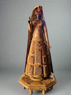 Sandalwood fine Carved Art Piece Rajasthani Lady