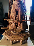 Sandalwood fine Carved Art Piece Rajasthani Lady