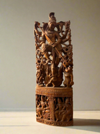 Shiva Dancing Statue with Carved Base