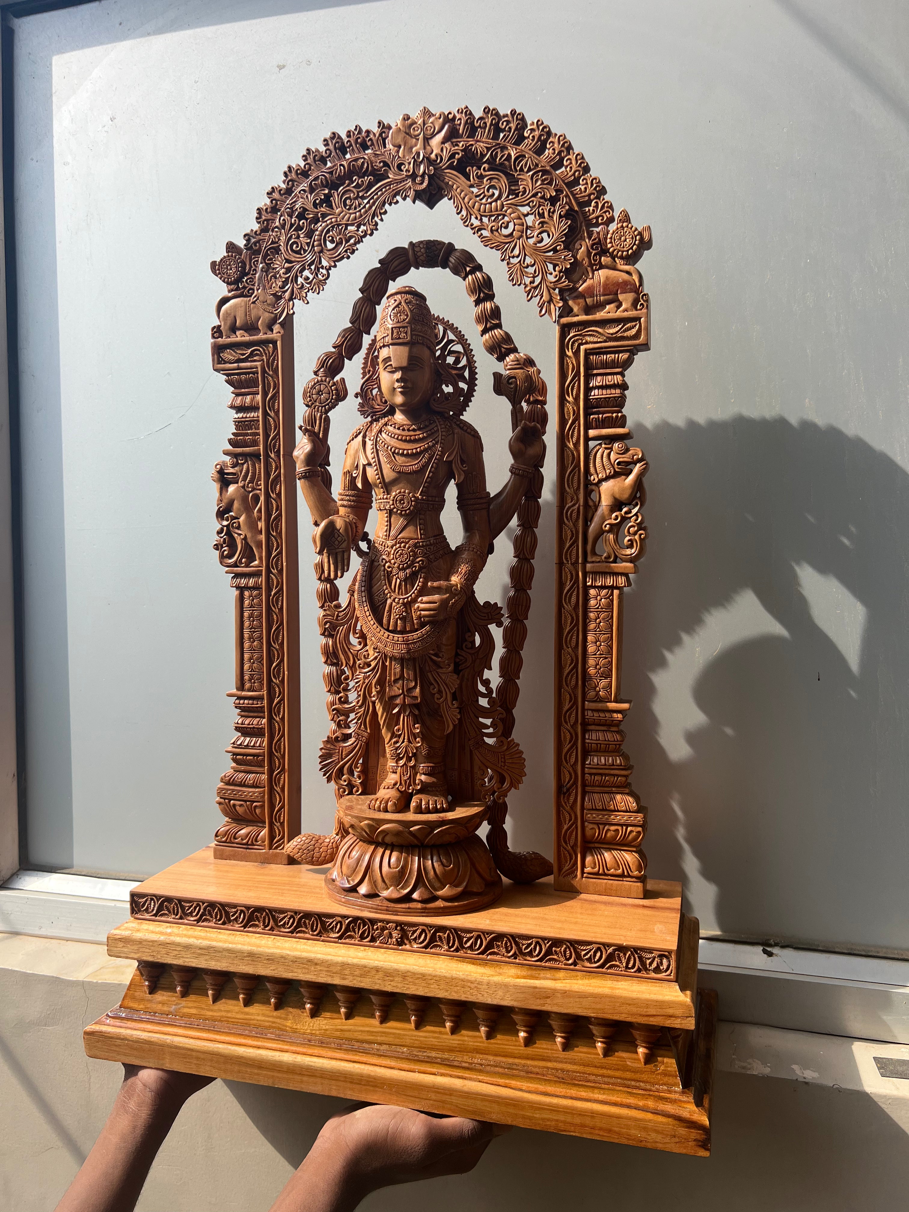 Sandalwood Lord Venkateswara With Base