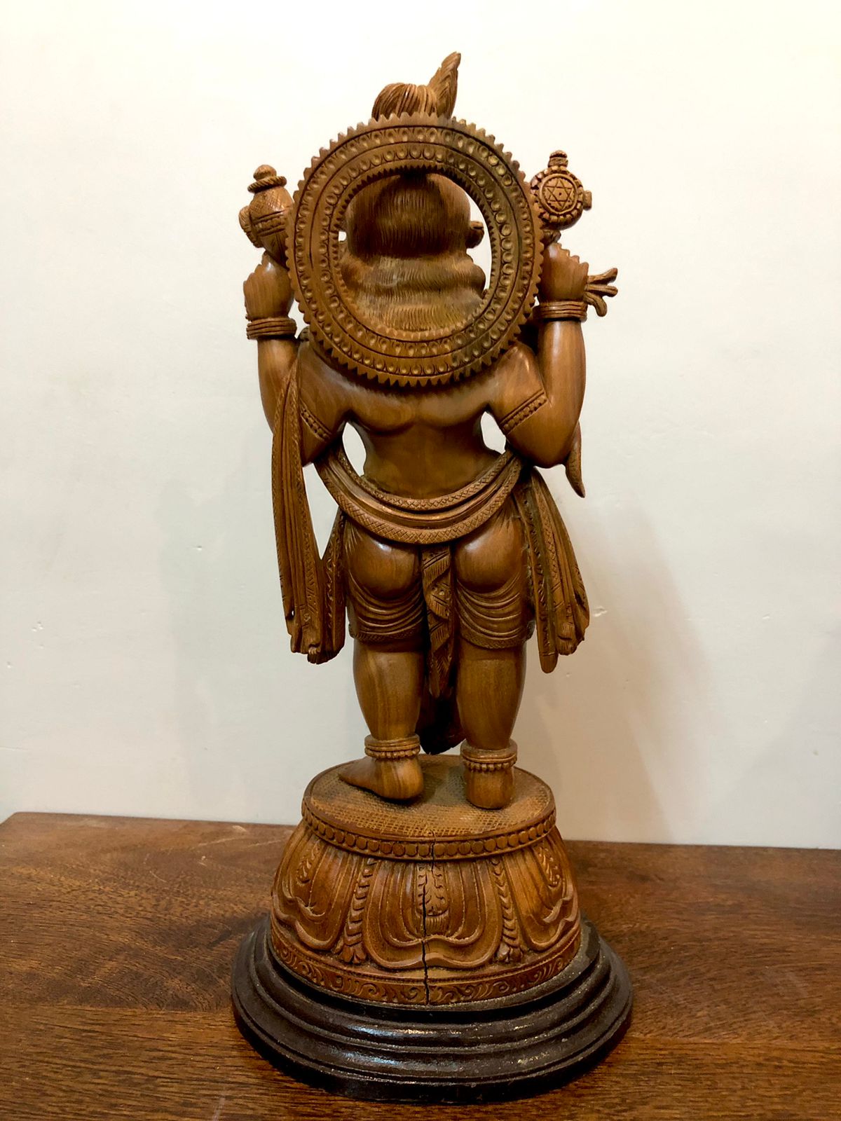 Sandalwood Krishna Standing 4 Hands Rare Piece