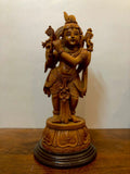 Sandalwood Krishna Standing 4 Hands Rare Piece