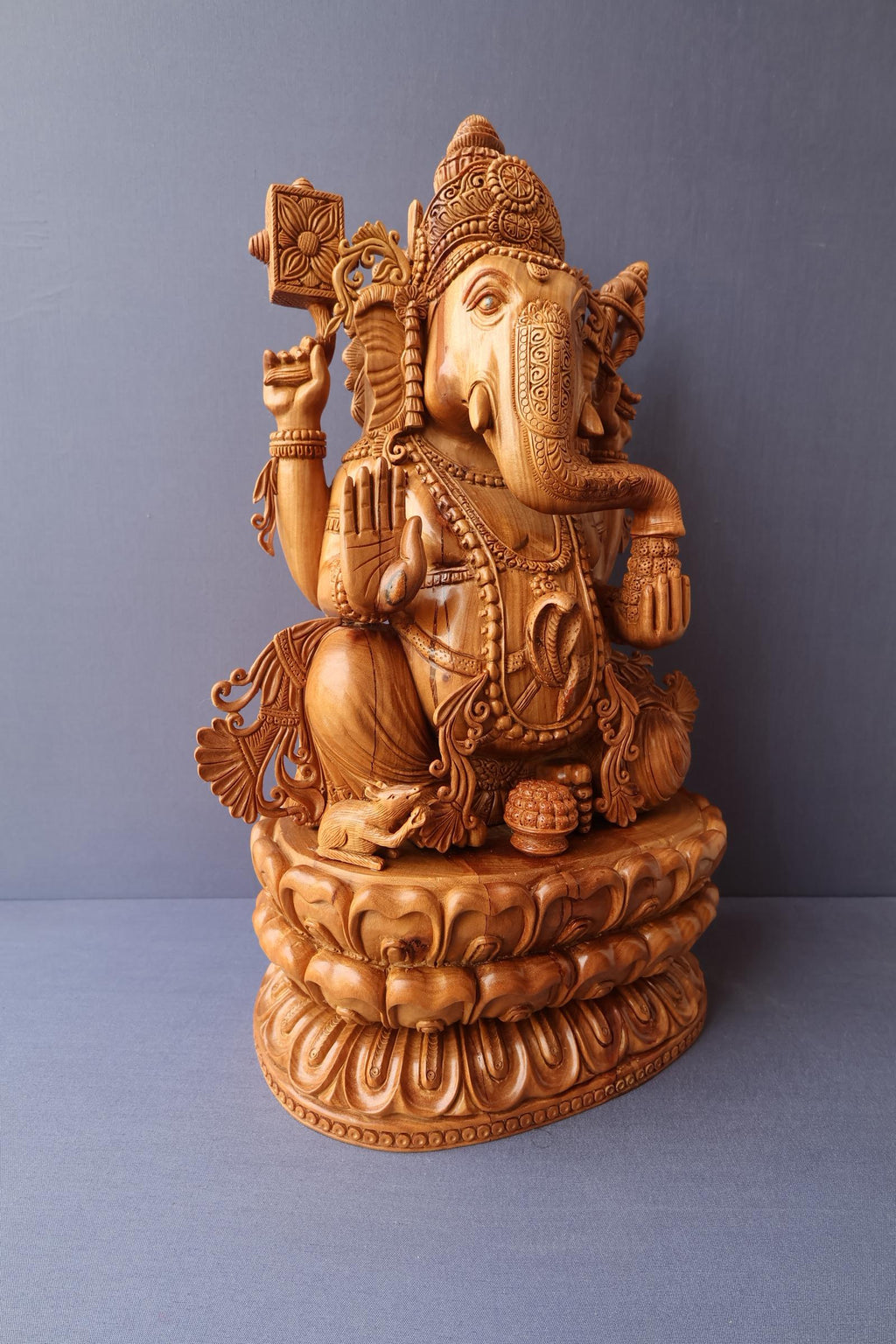 Sandalwood Special Carved Lord Ganesha - Malji Arts