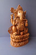 Sandalwood Special Carved Lord Ganesha - Malji Arts