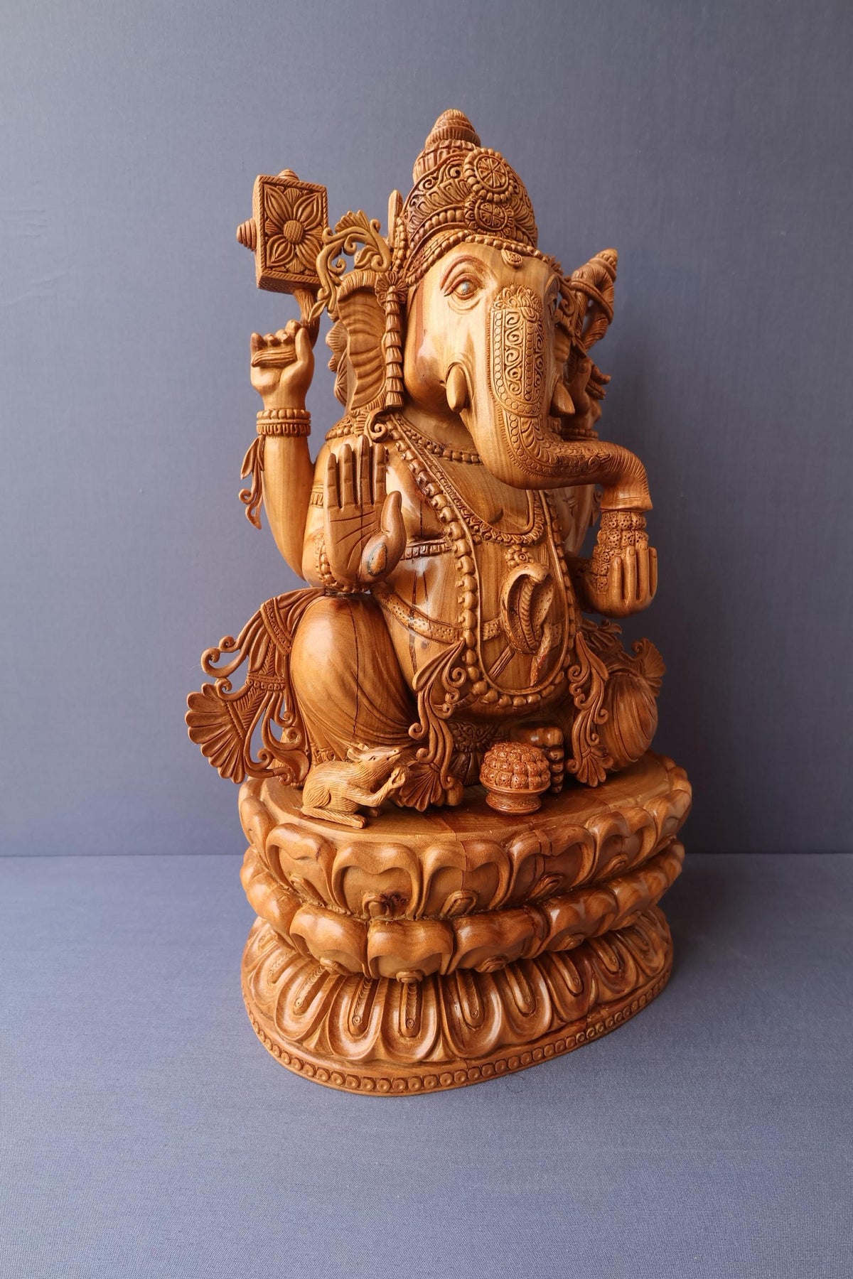 Sandalwood Special Carved Lord Ganesha - Malji Arts