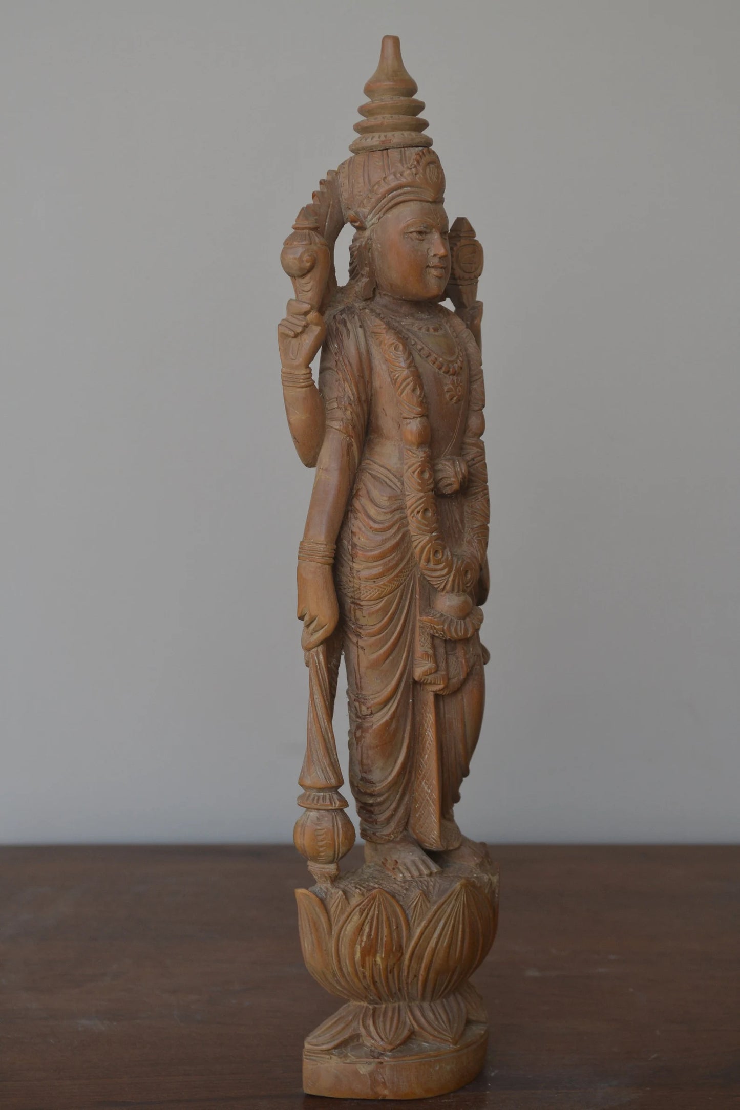 Sandalwood Carving Vishnu Statue - Malji Arts