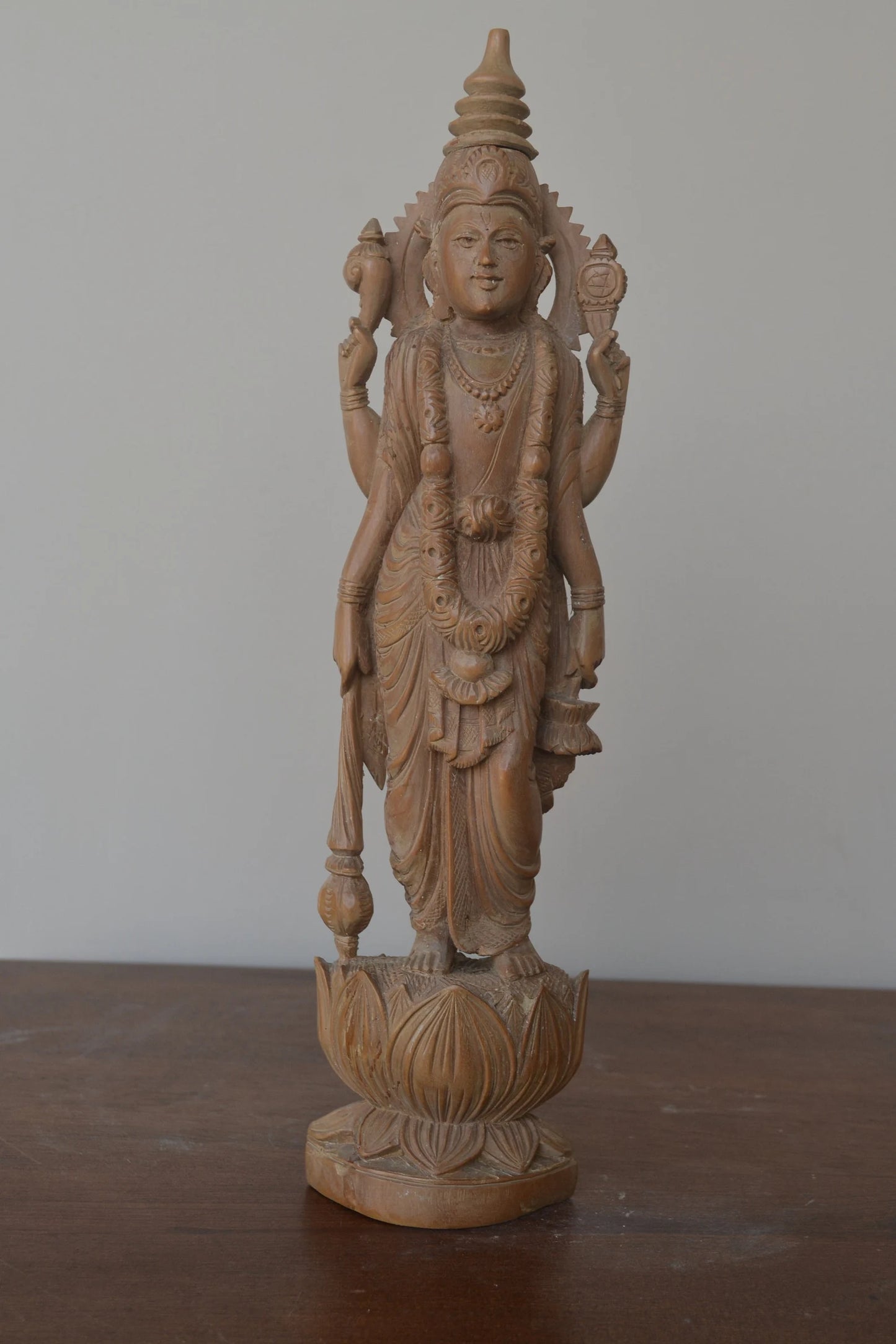 Sandalwood Carving Vishnu Statue - Malji Arts