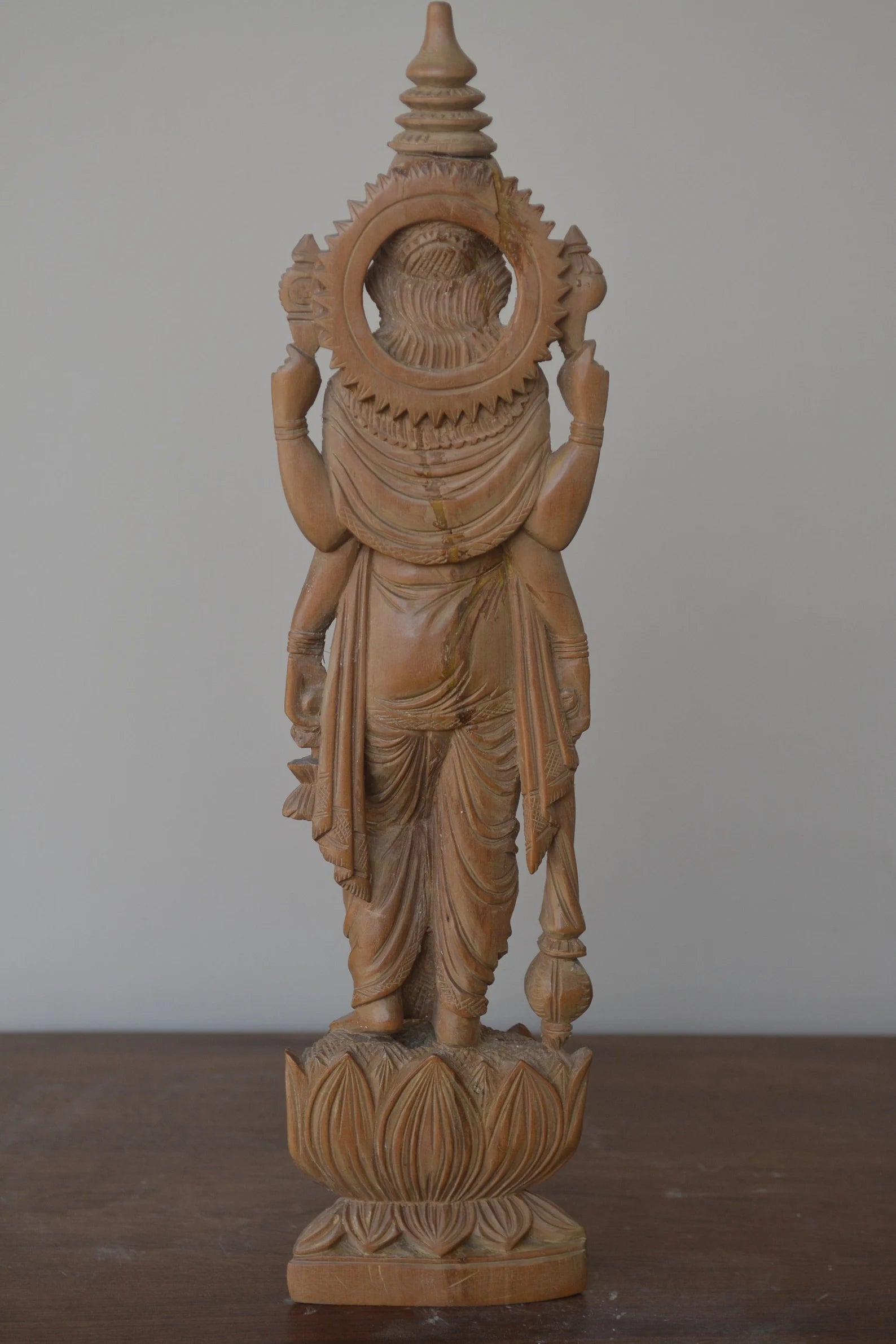 Sandalwood Carving Vishnu Statue - Malji Arts