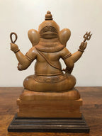 sandalwood beautifully hand carved sitting lord ganesha