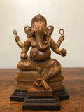 sandalwood beautifully hand carved sitting lord ganesha