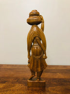 Sandalwood Beautifully Hand Carved Lady Statue