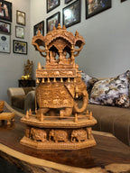 Big Size Wooden Fine Carved Ambabari Royal Safari