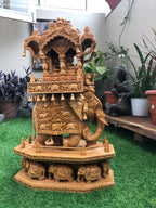 Big Size Wooden Fine Carved Ambabari Royal Safari