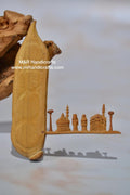Sandalwood Miniature Carved Peapod Bean Features The Makkah Madina Inside - Arts99 - Online Art Gallery