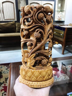 Wooden Fine Hand Carved Standing Baby Krishna Statue - Arts99 - Online Art Gallery