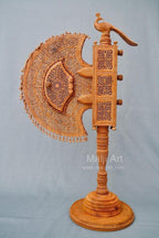 Sandalwood Unique Beautiful Krishna Collective Miniature Carved Hand Fan - Arts99 - Online Art Gallery