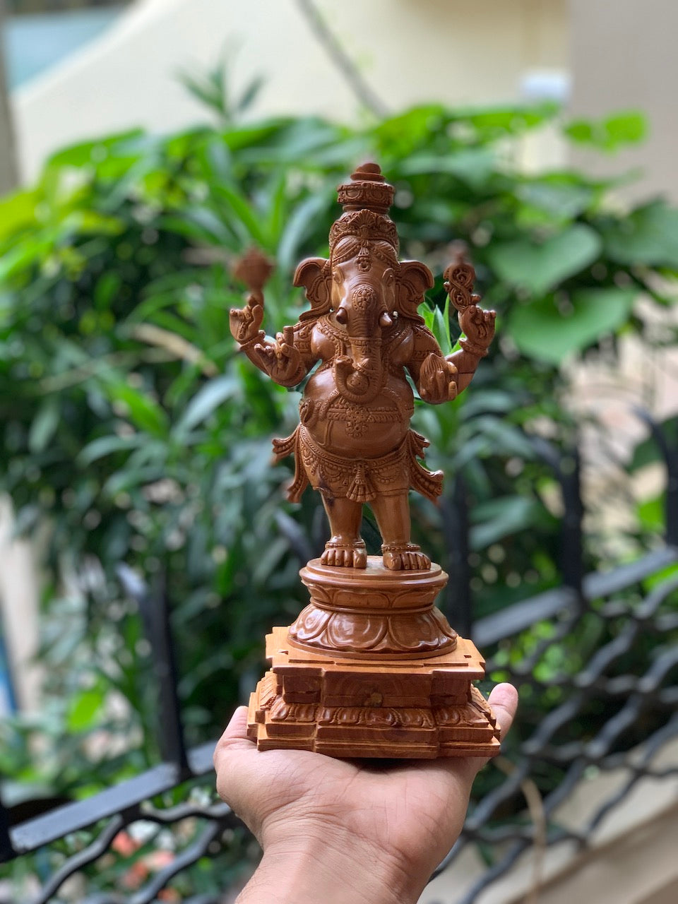 Sandalwood Standing Ganesha Indian Style Statue - Arts99 - Online Art Gallery