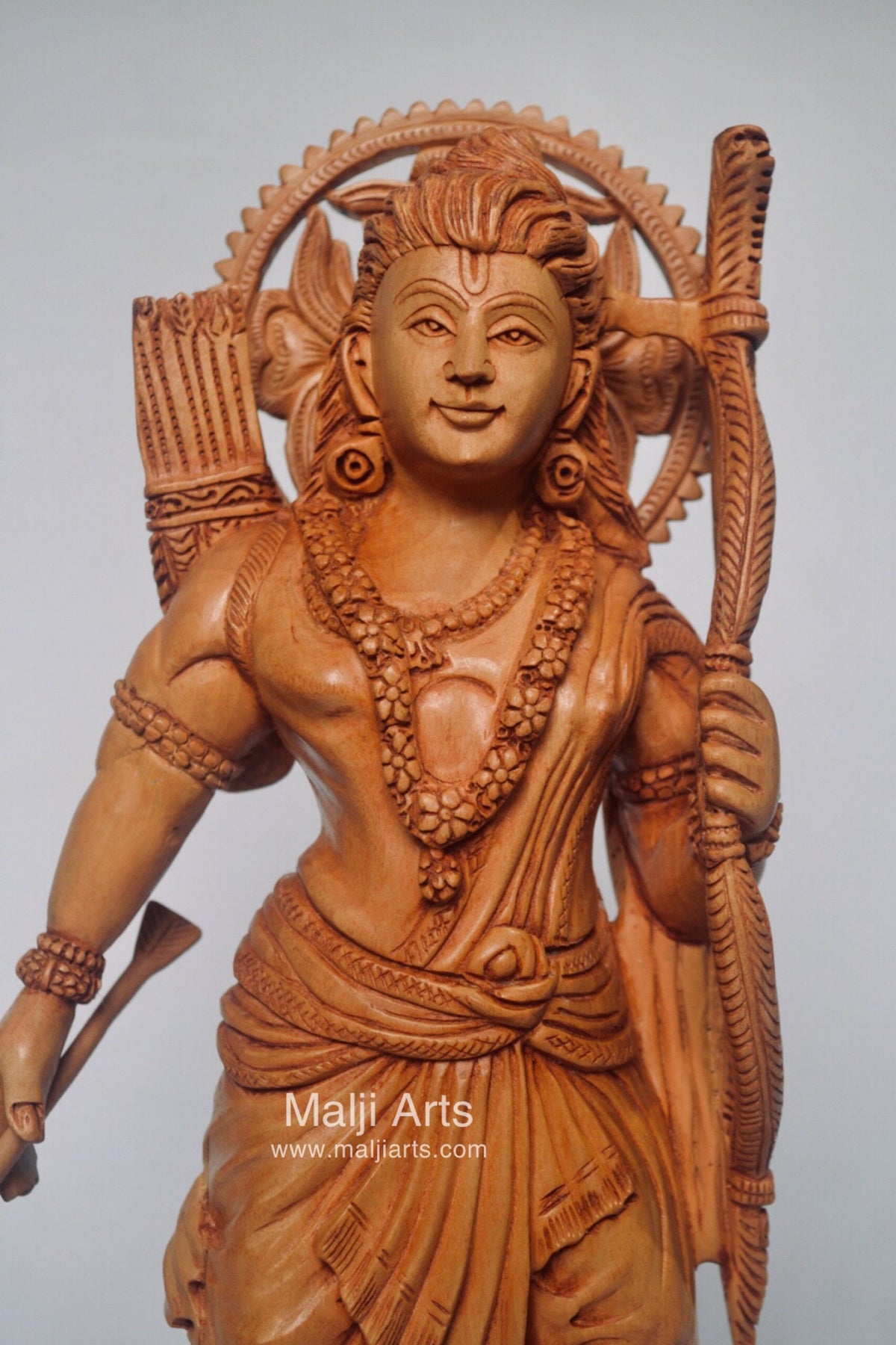 Wooden Ayodhya Temple Rama Statue - Arts99 - Online Art Gallery