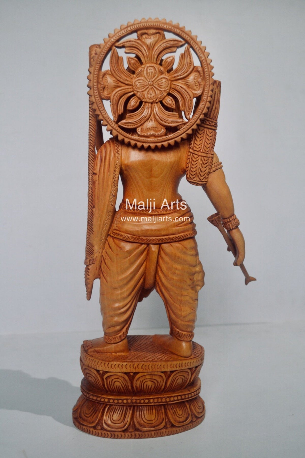 Wooden Ayodhya Temple Rama Statue - Arts99 - Online Art Gallery