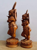 Sandalwood Antique Baby Krishna 2 Pieces Pair - Arts99 - Online Art Gallery