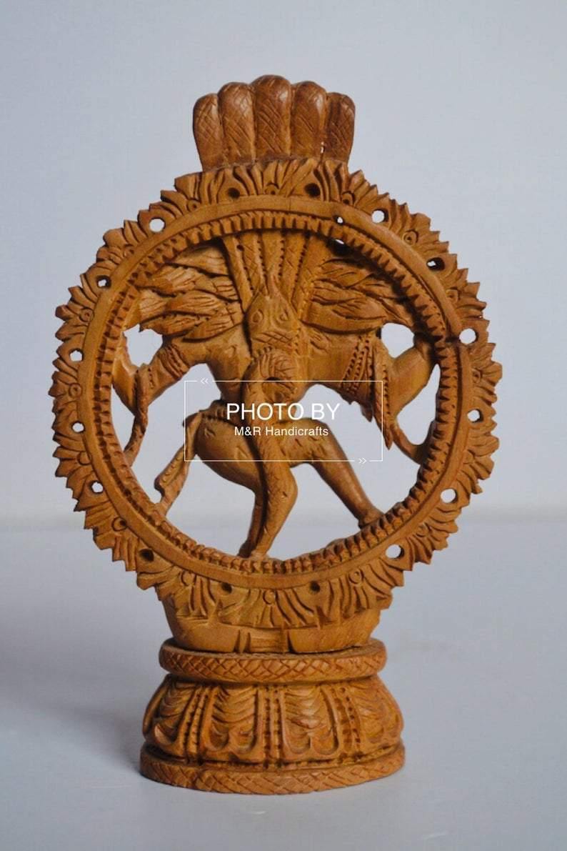 Sandalwood Beautifully Carved Small Natraja Statue - Arts99 - Online Art Gallery