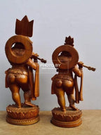 Sandalwood Antique Baby Krishna 2 Pieces Pair - Arts99 - Online Art Gallery