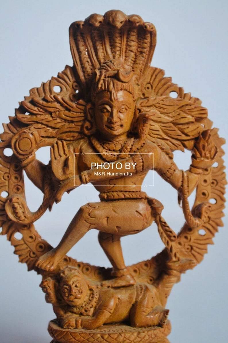 Sandalwood Beautifully Carved Small Natraja Statue - Arts99 - Online Art Gallery