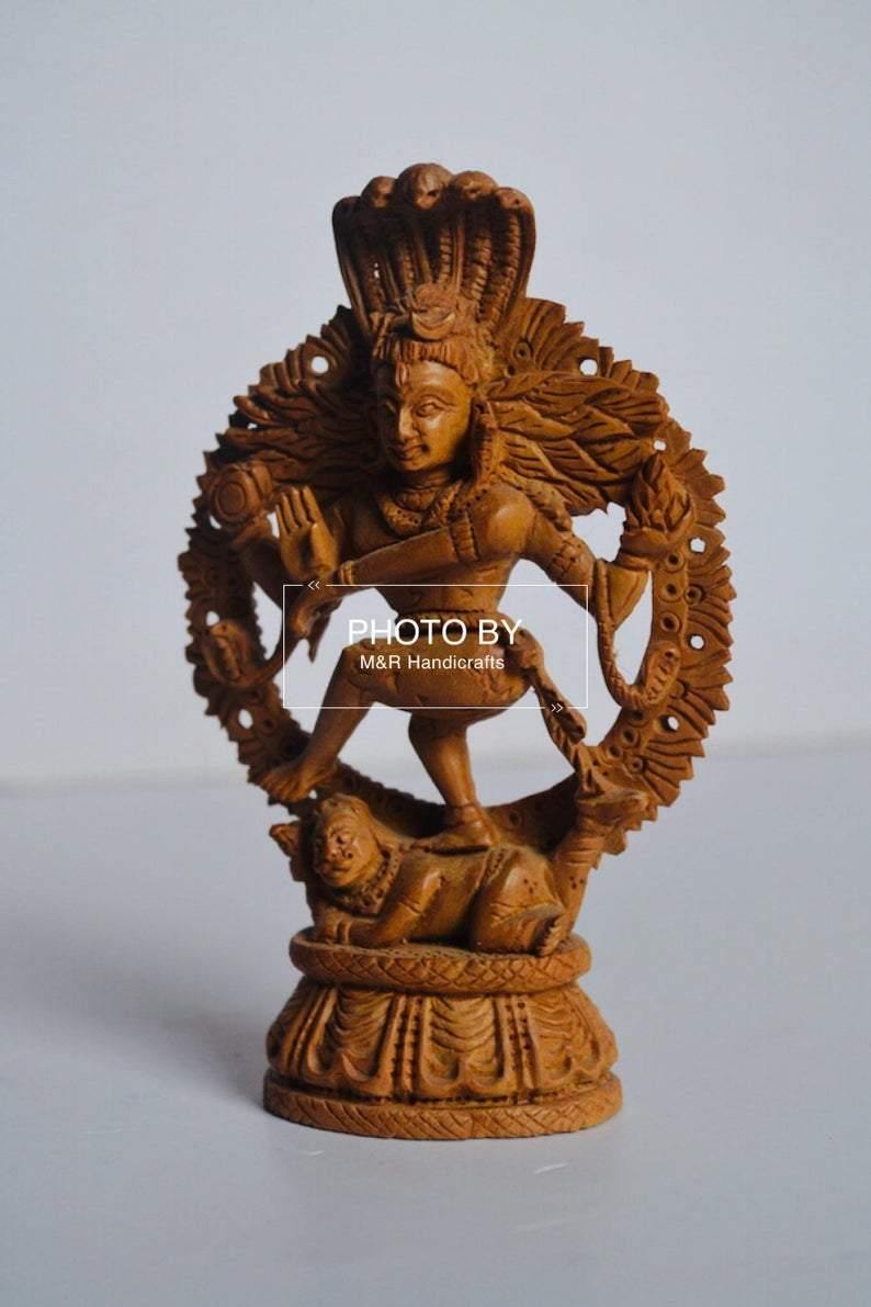 Sandalwood Beautifully Carved Small Natraja Statue - Arts99 - Online Art Gallery