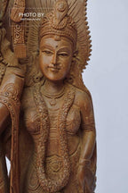 Vintage Sandalwood Beautifully Carved Radha Krishna Statue - Arts99 - Online Art Gallery