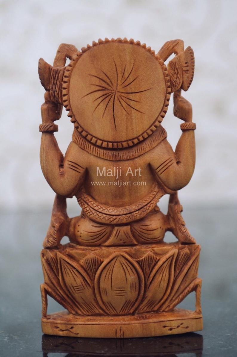 Sandalwood beautiful Hand Carved Small Ganesha Idol - Arts99 - Online Art Gallery
