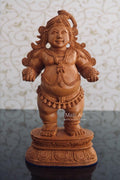 Wooden Fine Hand Carved Standing Baby Krishna Laddu Gopal Statue - Arts99 - Online Art Gallery