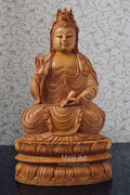 Wooden Fine Hand Carved Buddha Statue - Arts99 - Online Art Gallery