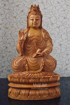Wooden Fine Hand Carved Buddha Statue - Arts99 - Online Art Gallery