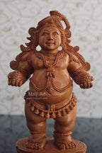 Wooden Fine Hand Carved Standing Baby Krishna Laddu Gopal Statue - Arts99 - Online Art Gallery