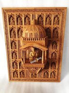 Sandalwood Carved Wall Hanging Jharokha of 24th Tirthankara of Jainism - Arts99 - Online Art Gallery