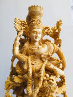 Wooden Masterpiece Large Radha Krishna Love Scene Collective Statue - Arts99 - Online Art Gallery
